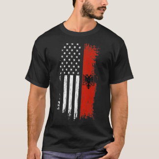 Albaniens amerikanska Flagga T Shirt