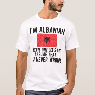 Albaniens arv Albanien Roots albanska Flagga T Shirt