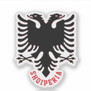 Albaniens Dubbla Heawn Eagle Klistermärken