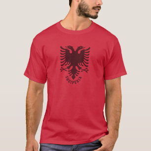 Albaniens Dubbla Heawn Eagle T Shirt