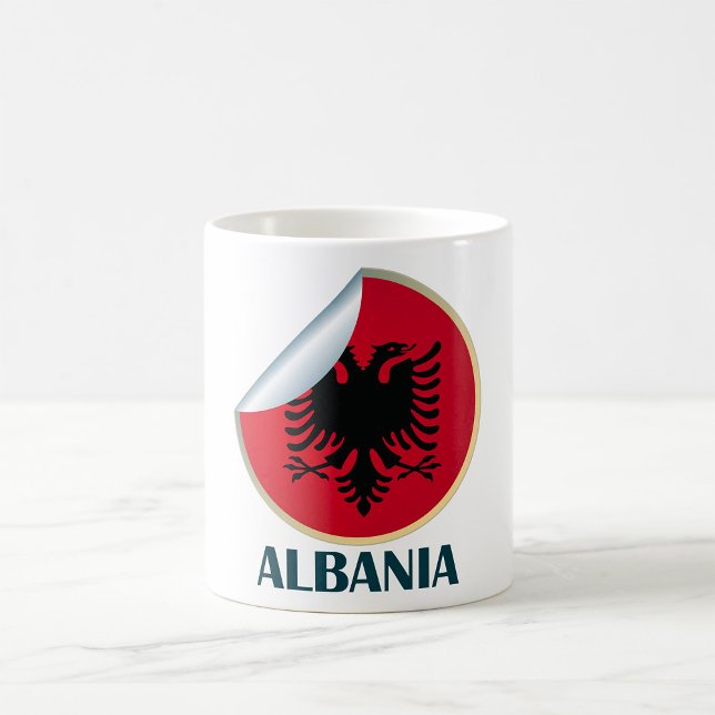 Albaniens Dubbla med Eagle Emblem Kaffemugg (Skapare uppladdad)
