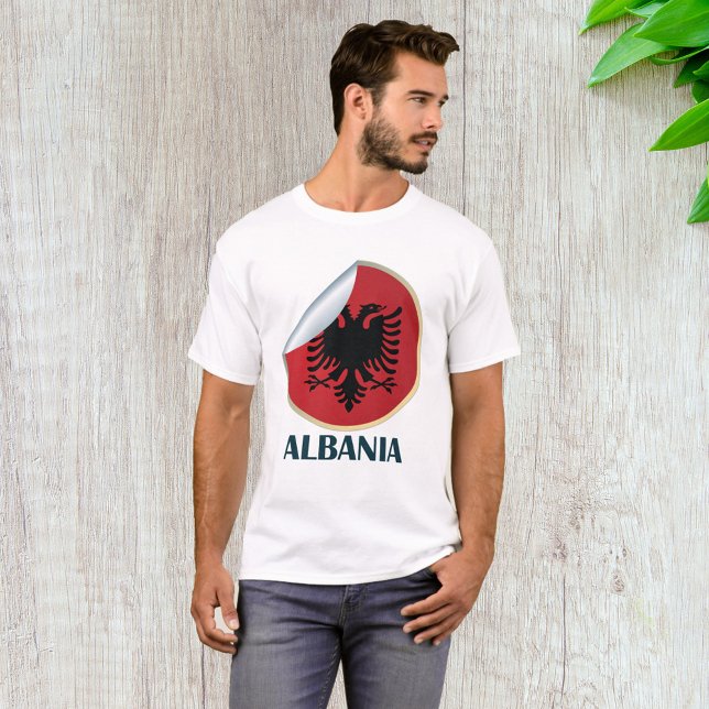 Albaniens Dubbla med Eagle Emblem T Shirt (Skapare uppladdad)
