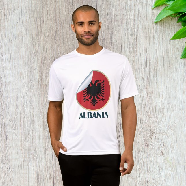 Albaniens Dubbla med Eagle Emblem T Shirt (Skapare uppladdad)