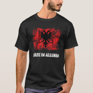 Albaniens Dubbla med rubriken Eagle Albanian T Shi Shirt