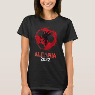 Albaniens Flagga 2022 Understödjande albansk fotbo T Shirt