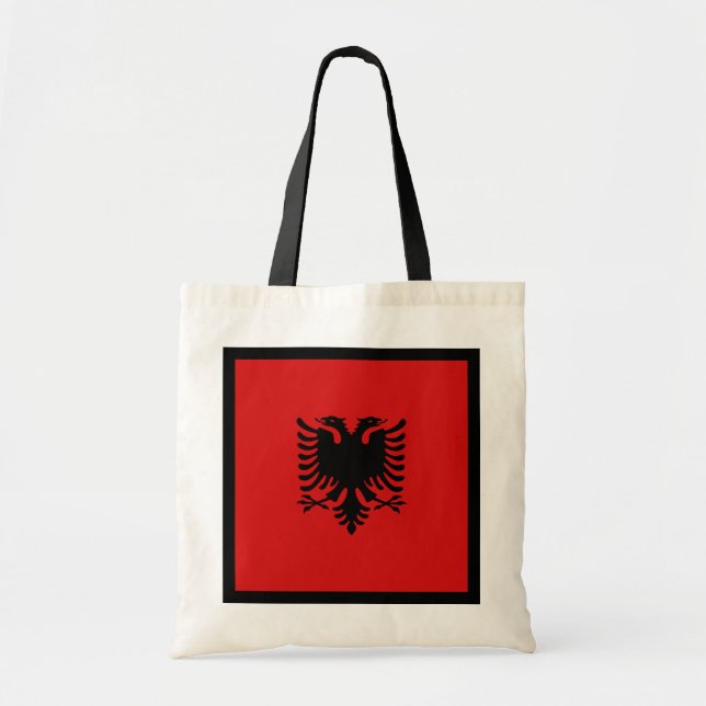 Albaniens Flagga Bag Tygkasse (Framsidan)