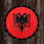 Albaniens Flagga Dartboard och Albanian/match boar Darttavla<br><div class="desc">Dartboard: Albanesiska och albanska flagga,  familjejordspel - kärlek mitt land,  sommarspel,  helgdag,  fars dag,  födelsedagsfest,  college studenter/roligtar</div>