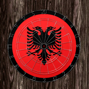 Albaniens Flagga Dartboard och Albanian/match boar Darttavla