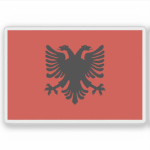 Albaniens flagga demokratiska regering (1944-1946) klistermärken