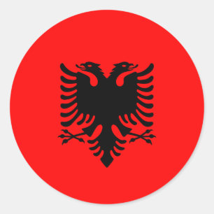 Albaniens Flagga, Flagga Albanien Runt Klistermärke