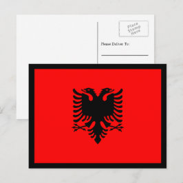 Albaniens Flagga, Flagga Albanien Vykort