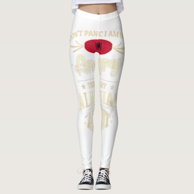 Albaniens Flagga för albanerna Manar & Women T Leggings (Framsida)
