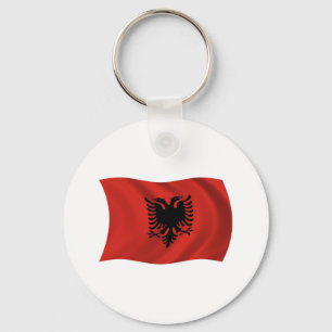 Albaniens flaggans nyckelring