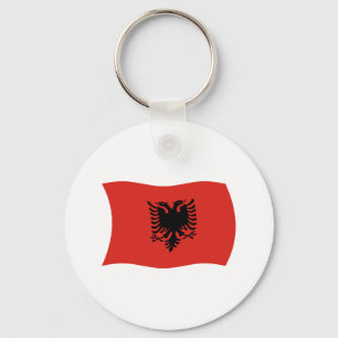 Albaniens flaggans nyckelring