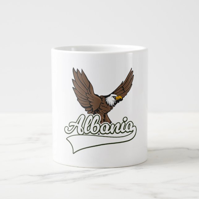Albaniens logotyp för resor jumbo mugg (Framsidan)