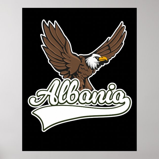 Albaniens logotyp för resor poster (Framsidan)