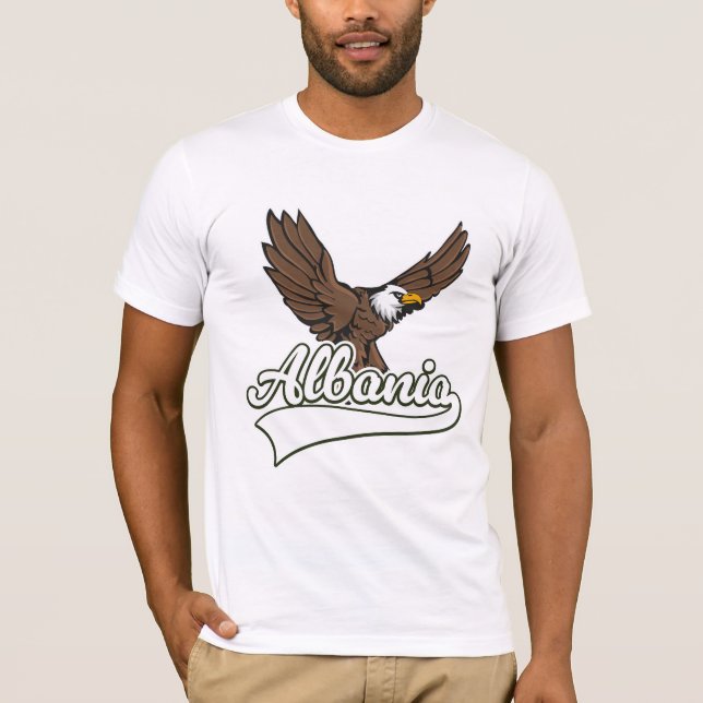Albaniens logotyp för resor t shirt (Framsida)