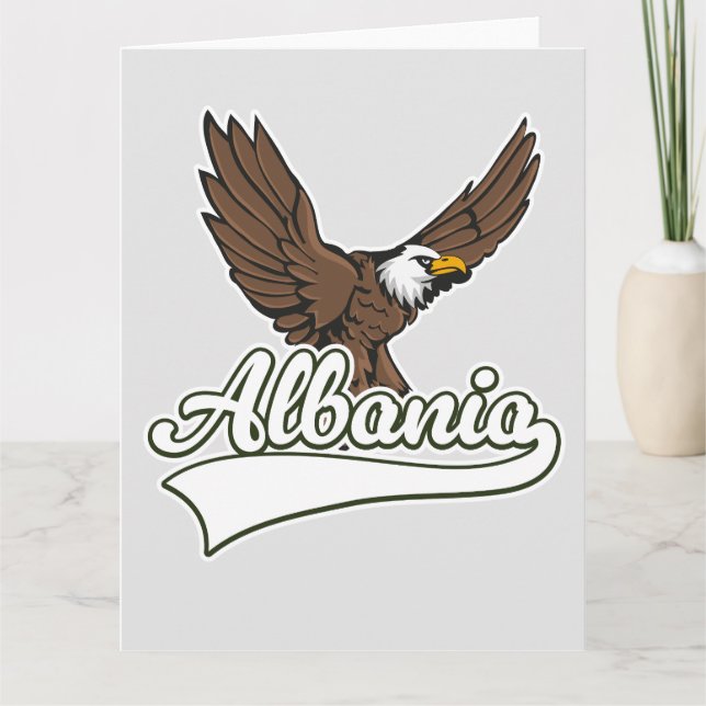 Albaniens reslogotyp kort (Framsida)