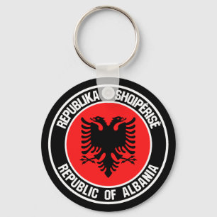 Albaniens runda emblem nyckelring