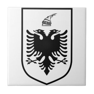 Albaniens statsvapen kakelplatta