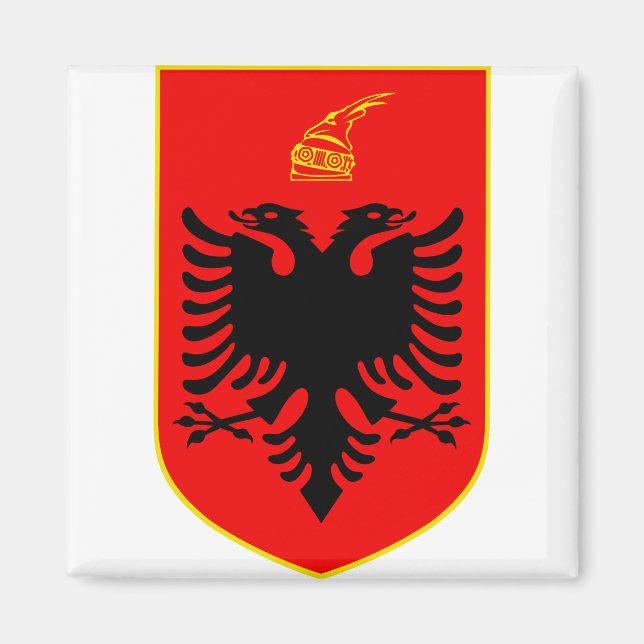 Albaniens statsvapen magnet (Framsidan)