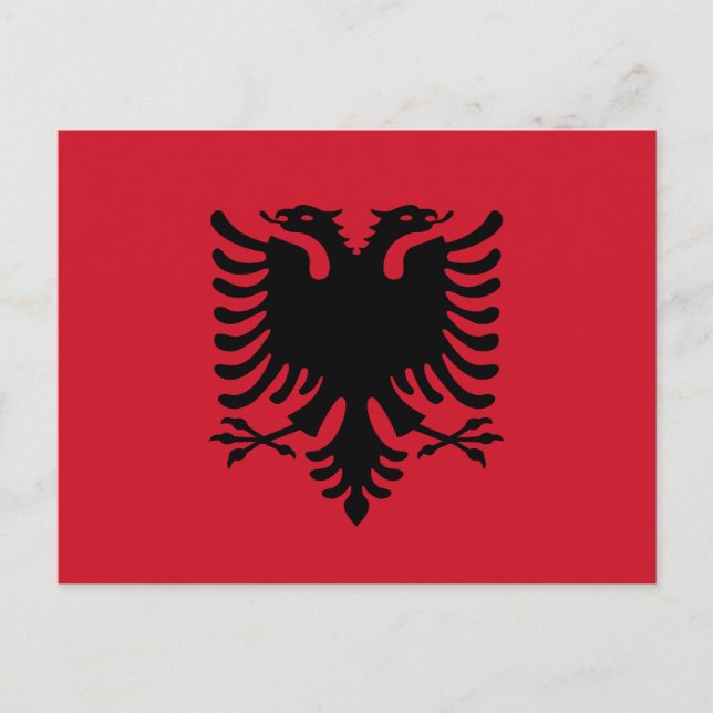 Albaniens vykort för Flagga (Framsida)