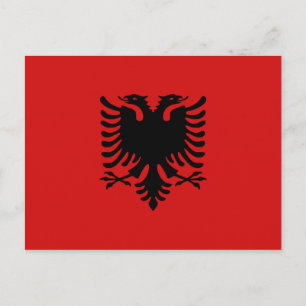 Albaniens vykort för Flagga