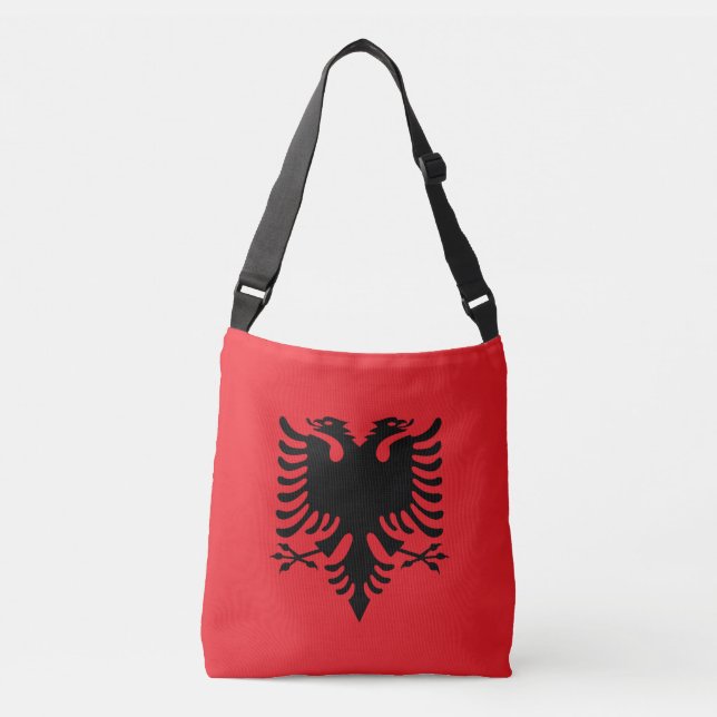 albaniensiska flaggan axelväska (Framsida)