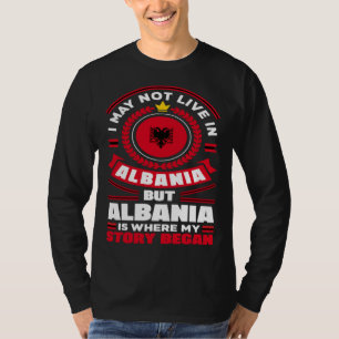 Albansk Albanien Albansk Flagga Citat T Shirt
