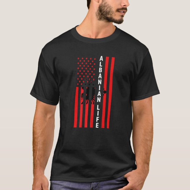 Albansk albansk albansk albansk t shirt (Framsida)