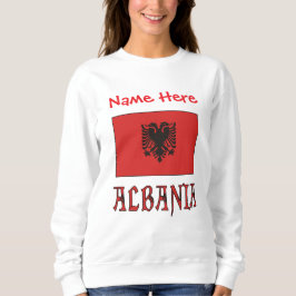 Albansk albansk flagga röd personlig kvinna  t shirt