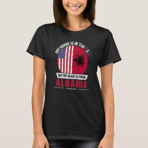 Albansk amerikansk patriot Heart kommer från Alban T Shirt