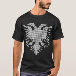 Albansk dubbelhövdad örn prickmönsteremblem t shirt