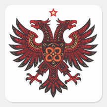 Albansk dubbelhövdad örnetnisk konst Die-Cut