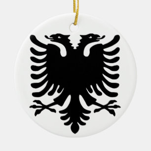 Albansk Eagle. Julgransprydnad Keramik