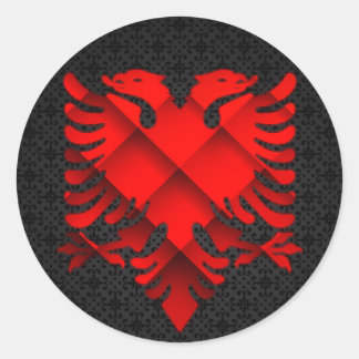 Albansk Eagle Sticker Runt Klistermärke