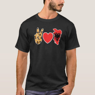 Albansk Flagga-familjens rotparti Pride Land Peace T Shirt