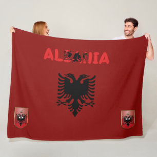 Albansk flagga fleecefilt