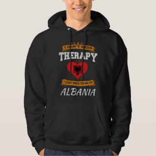 Albansk Flagga I Funny Albanien Vacation Gift I Fu Hoodie