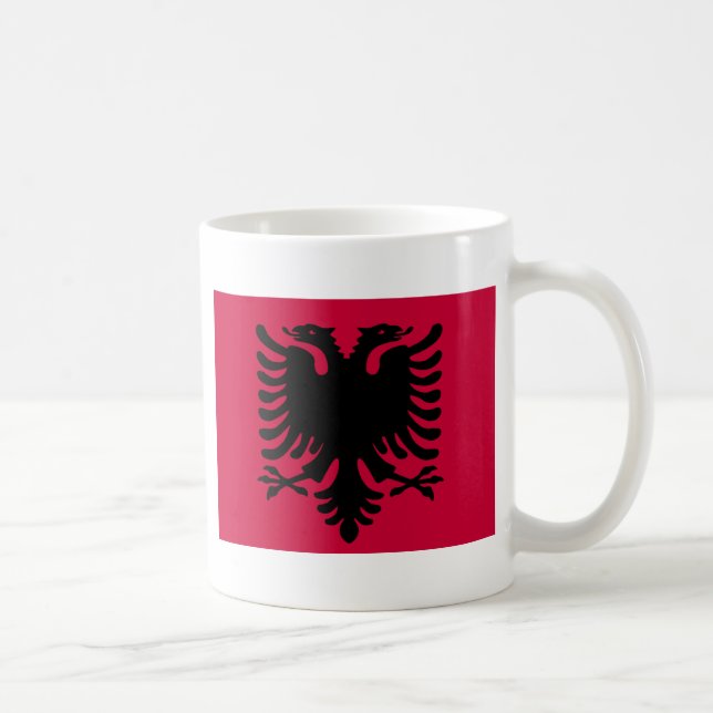 Albansk flagga kaffemugg (Höger)