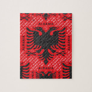 albansk flagga mönster 2 pussel
