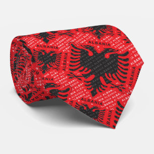 albansk flagga mönster 2 slips