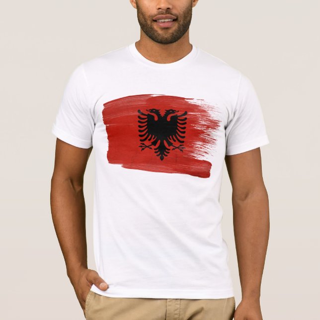 Albansk flaggaT-tröja T Shirt (Framsida)