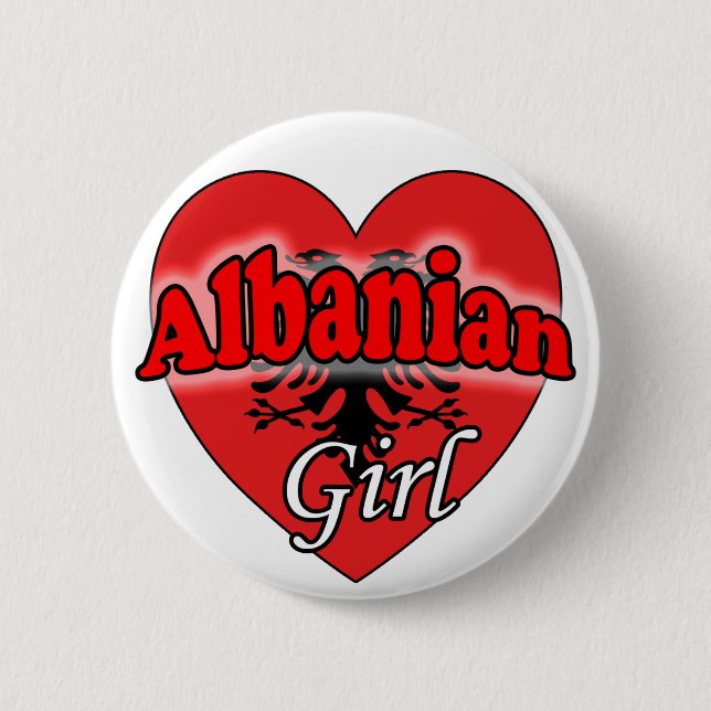 Albansk flicka knapp (Framsida)