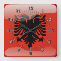 Albansk glansig flagga