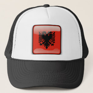 Albansk glansig flagga keps