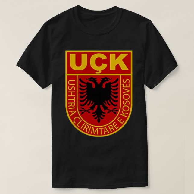 albansk kosovo Army uck uqk patriot T Shirt (Design framsida)