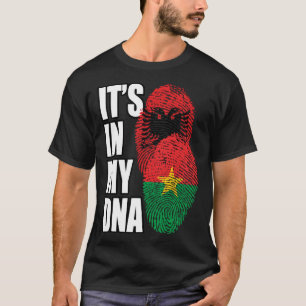 Albansk och burkinsk mix DNA Flagga Arv T Shirt