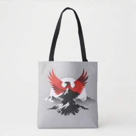 "Albansk örn & berg | Modernt arv Totebag Tygkasse