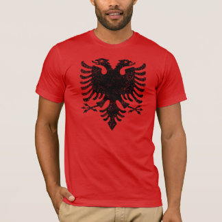 Albansk örnvintageupplaga tee shirt